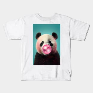 Bubblegum Panda Bear Kids T-Shirt